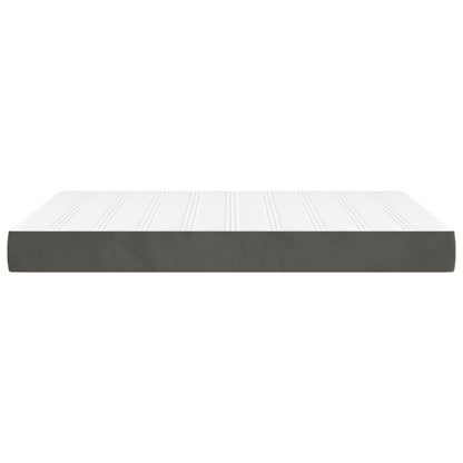 Materasso a Molle Grigio Scuro 140x200x20 cm in Velluto