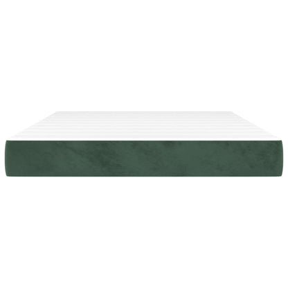 Materasso a Molle Verde Scuro 140x200x20 cm in Velluto
