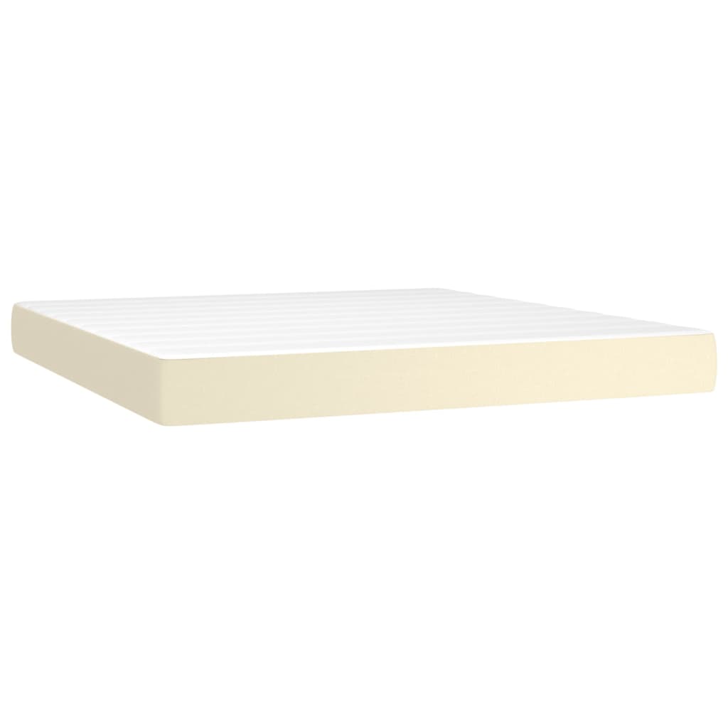 Materasso a Molle Crema 160x200x20 cm in Similpelle