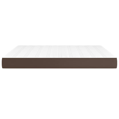 Materasso a Molle Marrone 160x200x20 cm in Similpelle