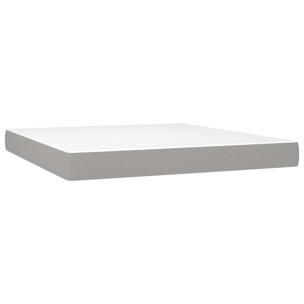 Materasso a Molle Insacchettate Grigio Chiaro 180x200x20 cm