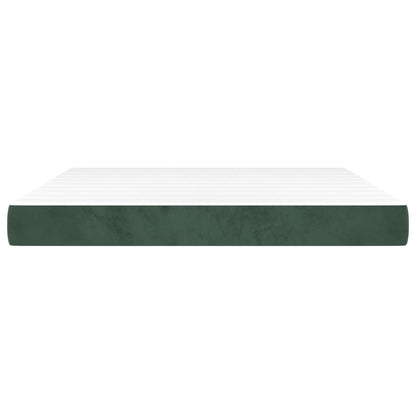 Materasso a Molle Verde Scuro 180x200x20 cm in Velluto