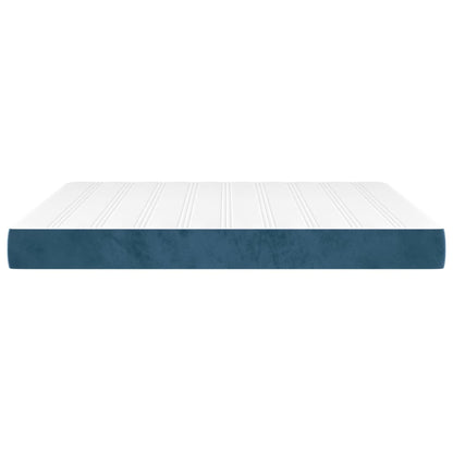 Materasso a Molle Blu Scuro 180x200x20 cm in Velluto