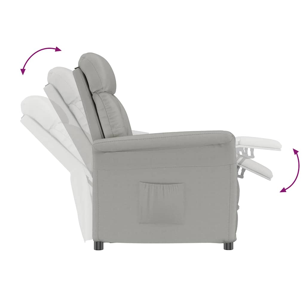 poltrona Grigio chiaro 96,5 x 70,5 x 95 cm Microfibra