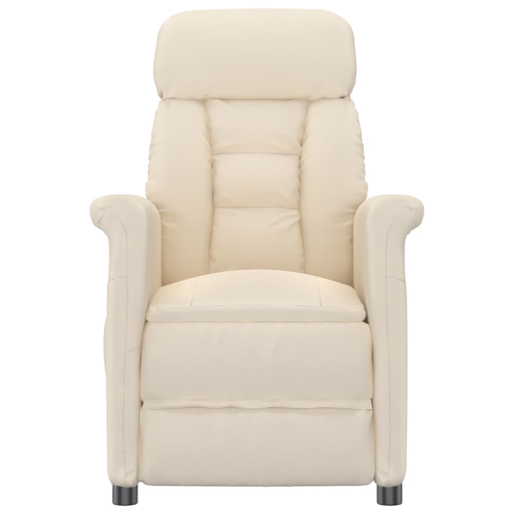 Poltrona Massaggiante Beige in Microfibra