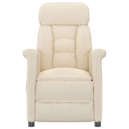 Poltrona Massaggiante Beige in Microfibra