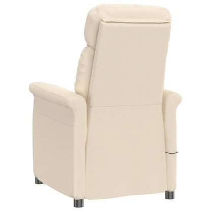 Poltrona Massaggiante Beige in Microfibra