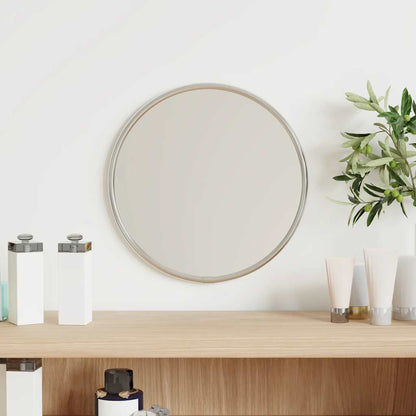 Specchio da Parete Argento Ã˜ 20 cm Rotondo