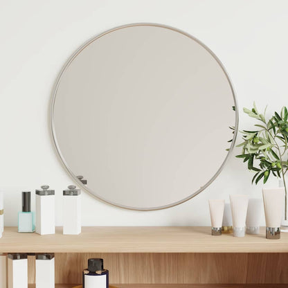 Specchio da Parete Argento Ã˜ 40 cm Rotondo
