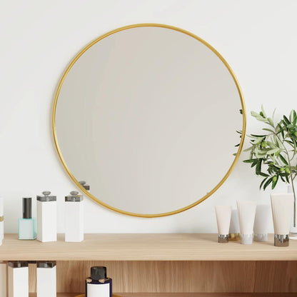 Specchio da Parete Dorato Ã˜ 40 cm Rotondo