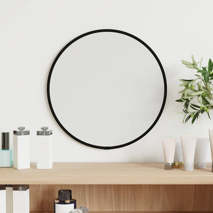 Specchio da Parete Nero Ã˜ 30 cm Rotondo