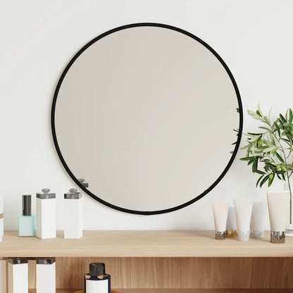 Specchio da Parete Nero Ã˜ 40 cm Rotondo