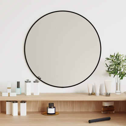 Specchio da Parete Nero ÃƒËœ 50 cm Rotondo