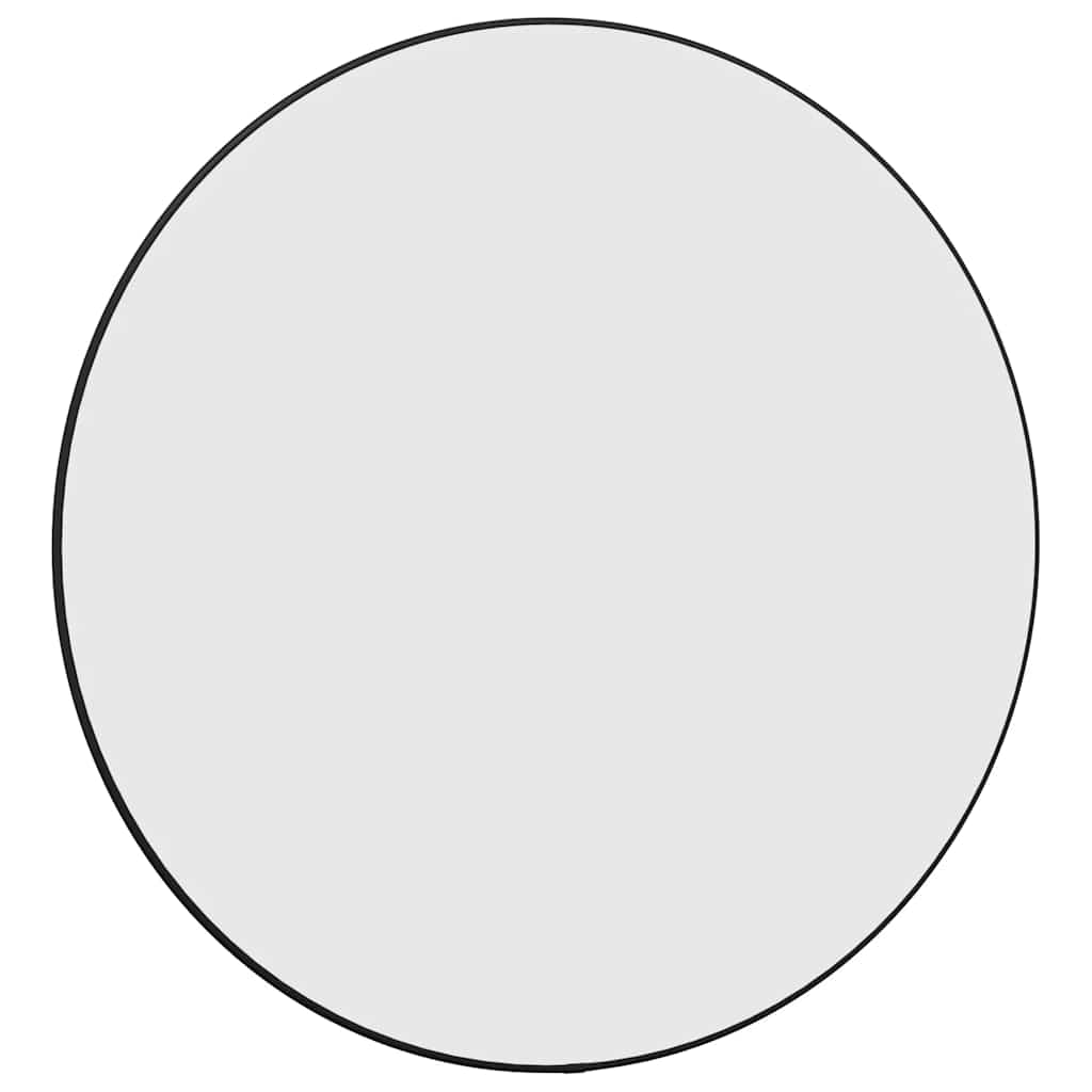 Specchio da Parete Nero Ã˜ 60 cm Rotondo