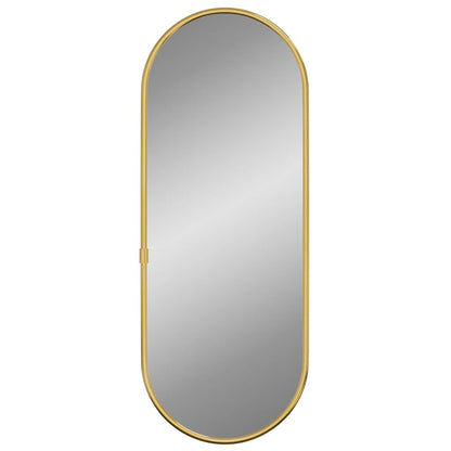 Specchio da Parete Dorato 40x15 cm Ovale