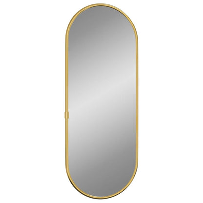 Specchio da Parete Dorato 40x15 cm Ovale