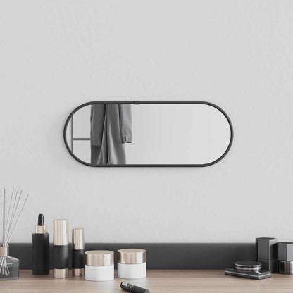 Specchio da Parete Nero 40x15 cm Ovale