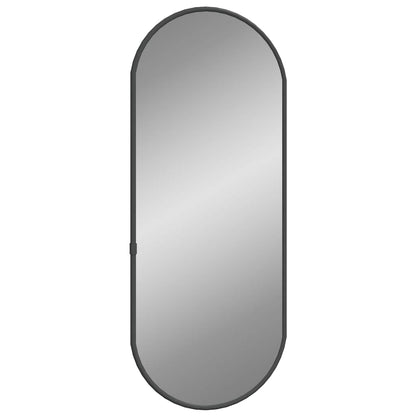 Specchio da Parete Nero 50x20 cm Ovale