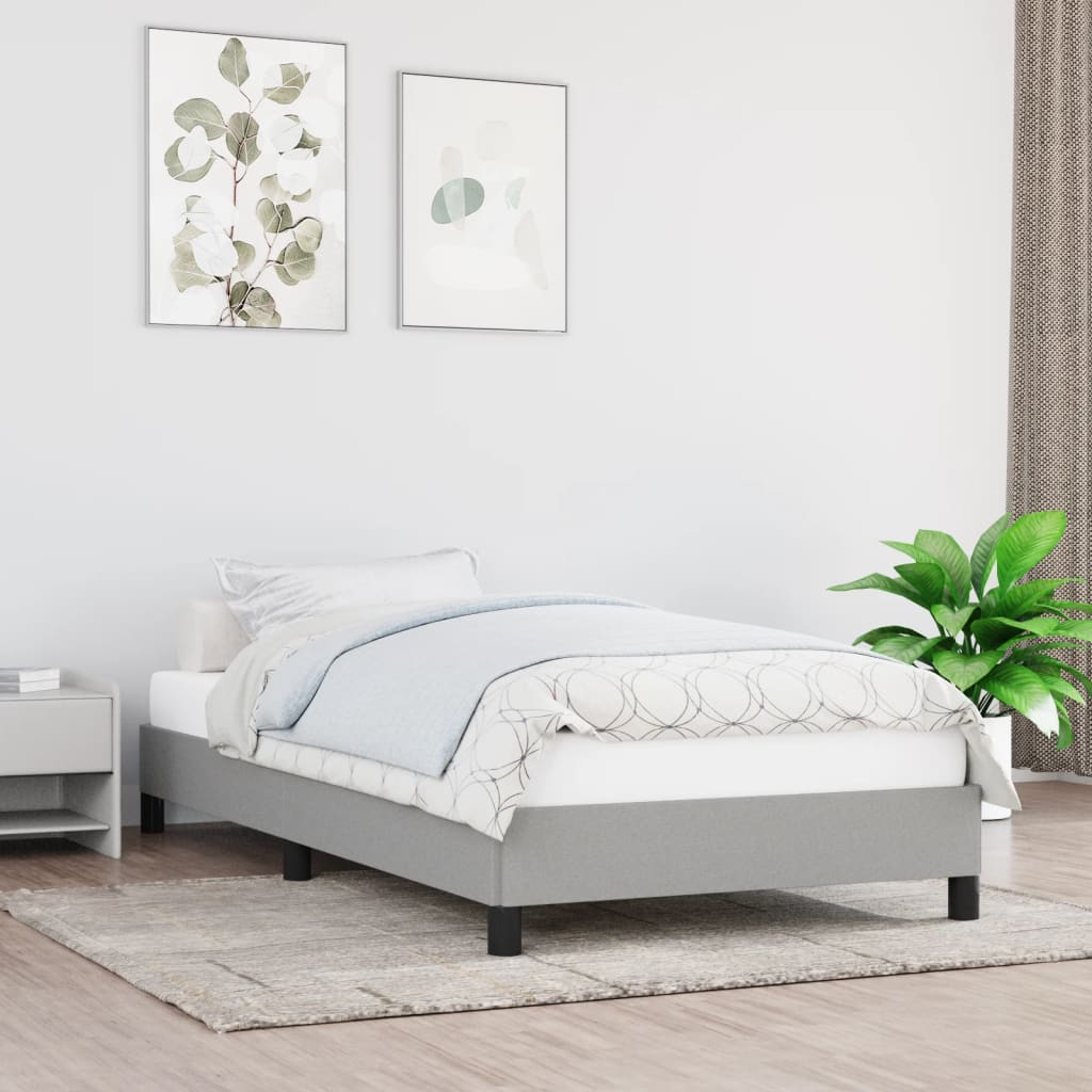 Giroletto senza Materasso Grigio Chiaro 80x200 cm Tessuto