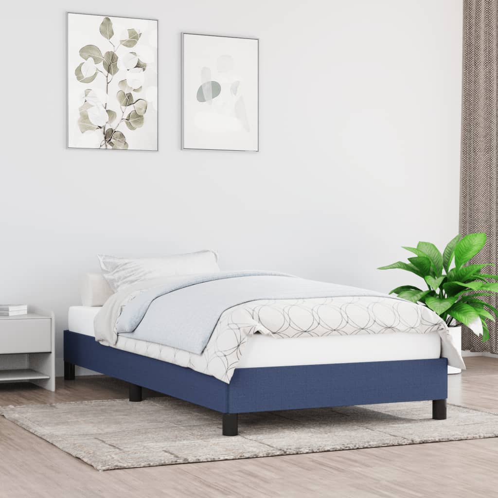 Giroletto senza Materasso Blu 80x200 cm in Tessuto