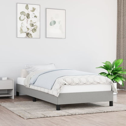 Giroletto senza Materasso Grigio Chiaro 90x200 cm Tessuto