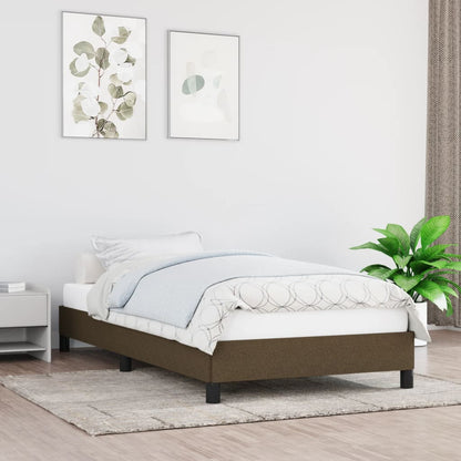 Giroletto senza Materasso Marrone Scuro 90x200 cm Tessuto