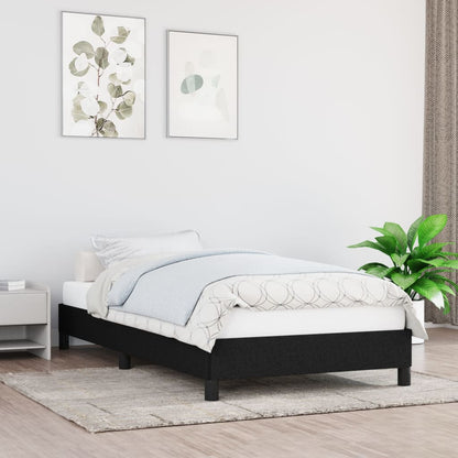 Giroletto senza Materasso Nero 100x200 cm in Tessuto