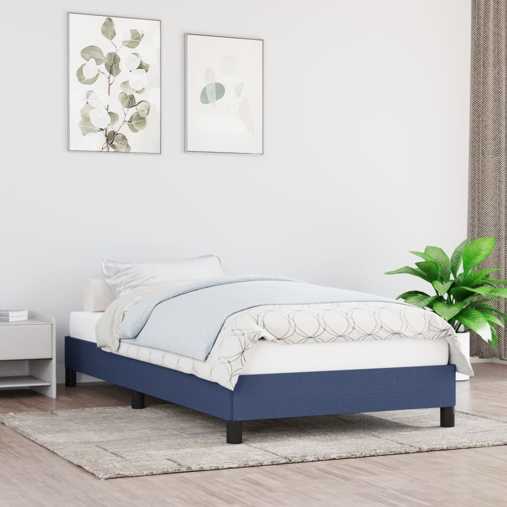 Giroletto senza Materasso Blu 100x200 cm in Tessuto