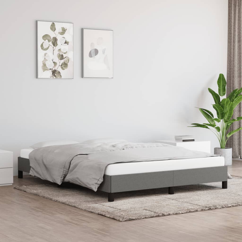 Giroletto senza Materasso Grigio Scuro 140x200 cm Tessuto
