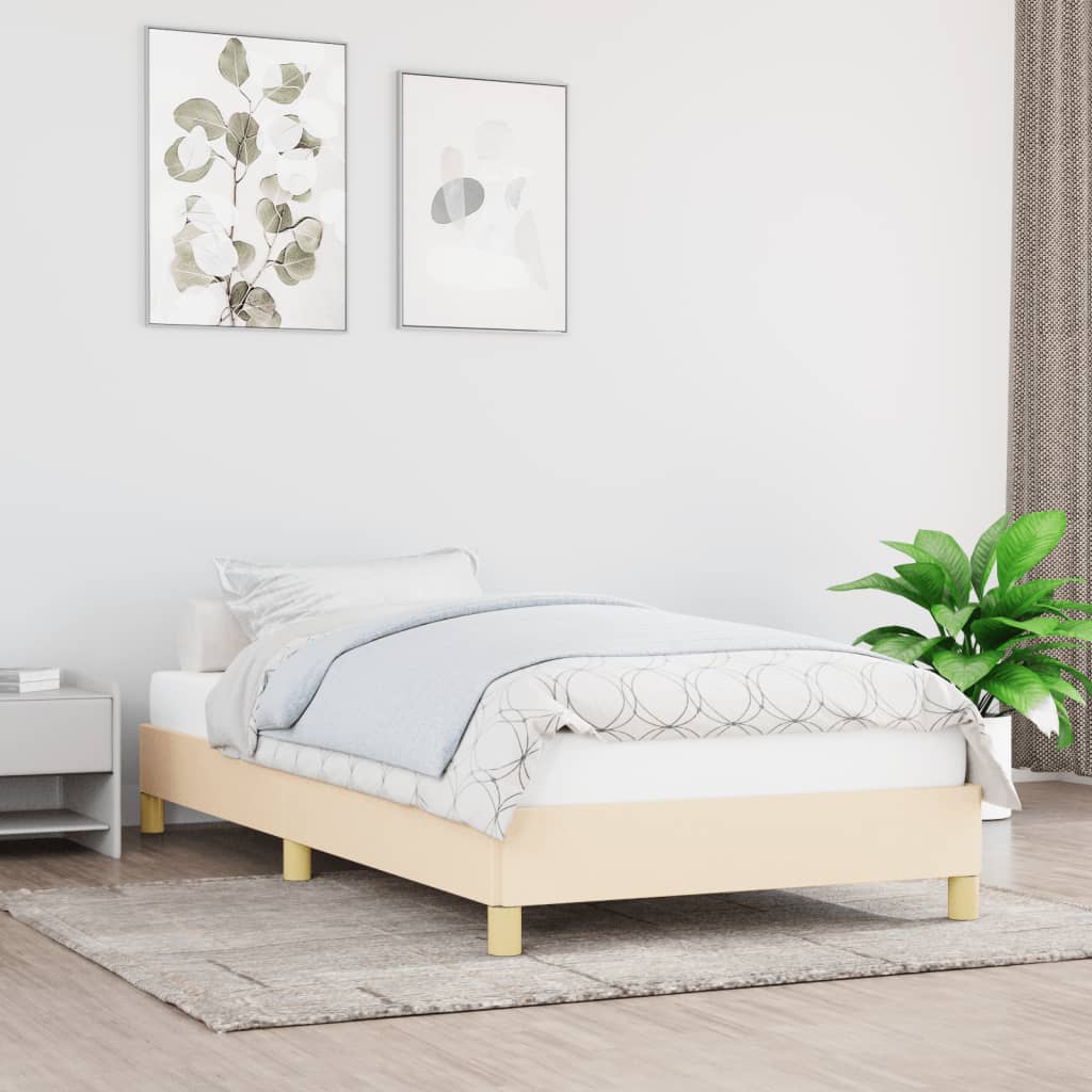 Giroletto senza Materasso Crema 80x200 cm in Tessuto