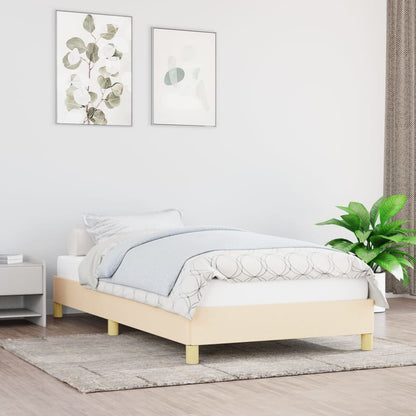 Giroletto senza Materasso Crema 90x190 cm in Tessuto