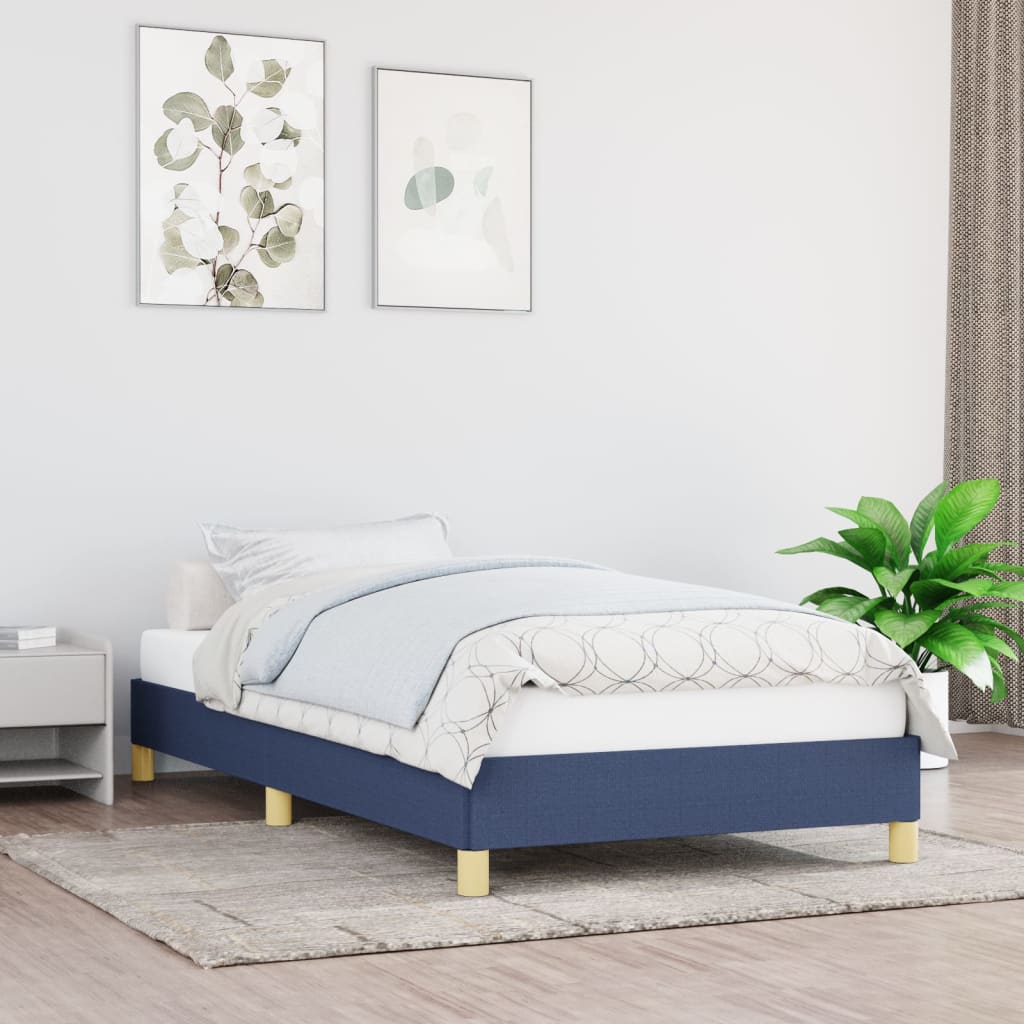 Giroletto senza Materasso Blu 90x190 cm in Tessuto