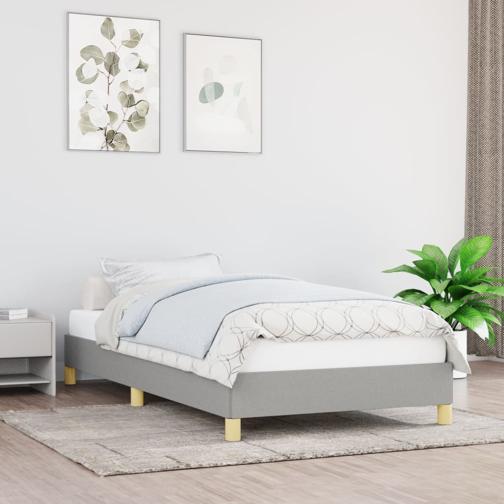 Giroletto senza Materasso Grigio Chiaro 90x200 cm Tessuto