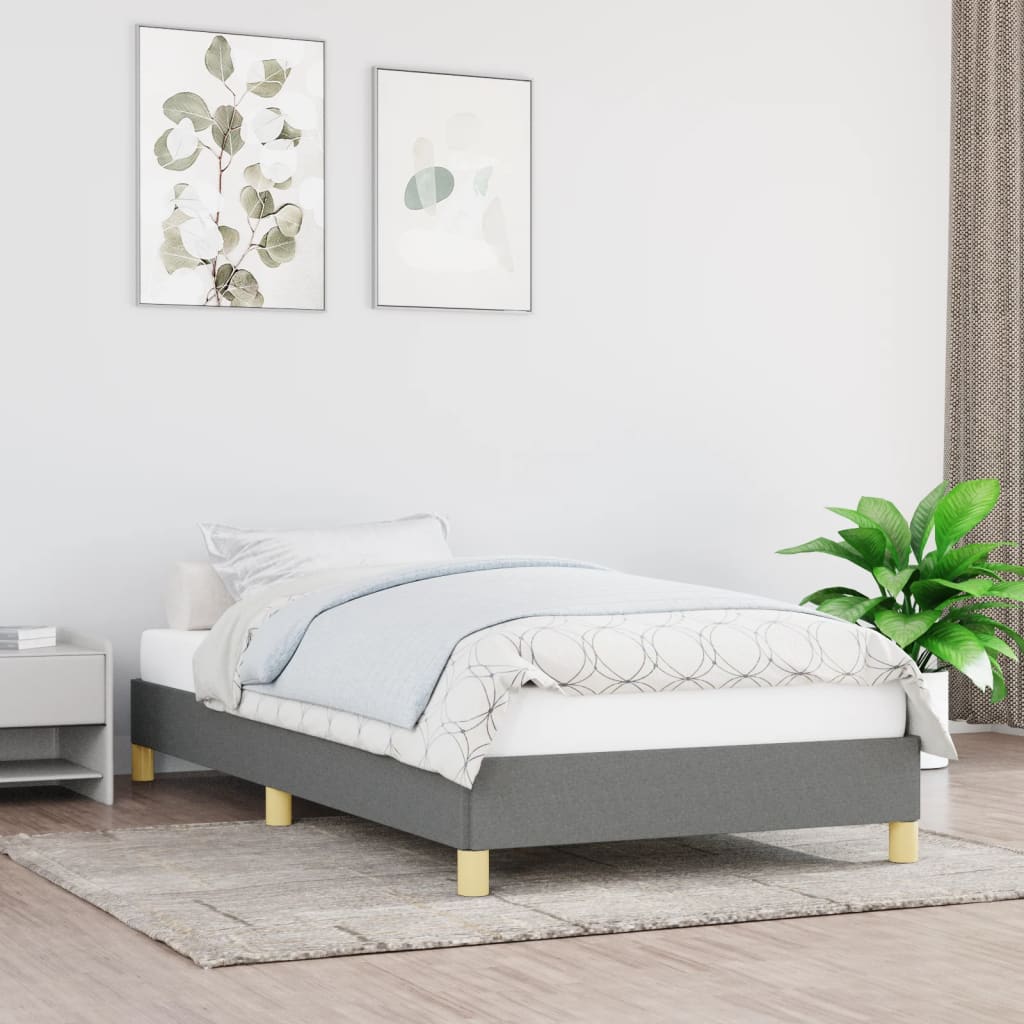 Giroletto senza Materasso Grigio Scuro 90x200 cm Tessuto