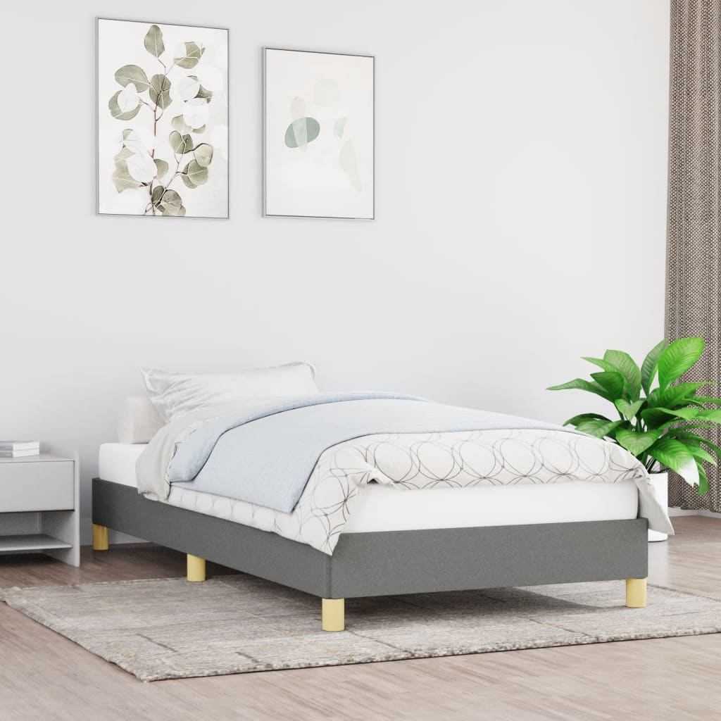 Giroletto senza Materasso Grigio Scuro 100x200 cm Tessuto
