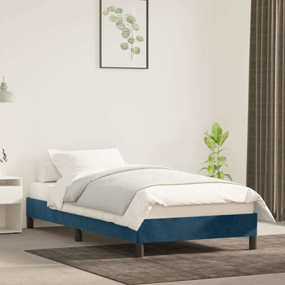 Giroletto senza Materasso Blu Scuro 90x190 cm in Velluto