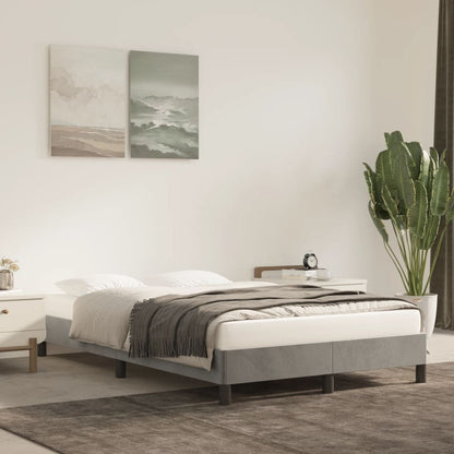 Giroletto senza Materasso Grigio Chiaro 120x200 cm Velluto