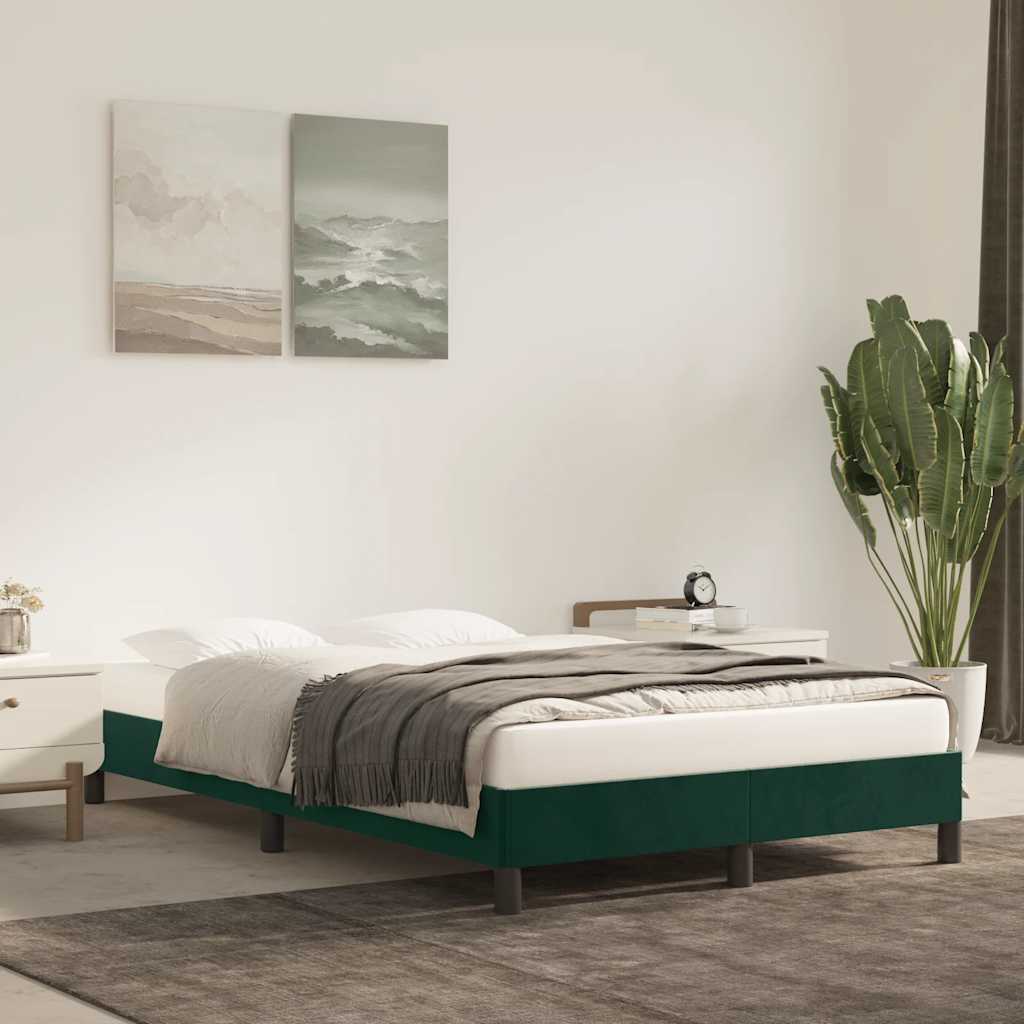 Giroletto senza Materasso Verde Scuro 120x200 cm in Velluto