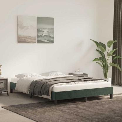 Giroletto senza Materasso Verde Scuro 140x200 cm in Velluto
