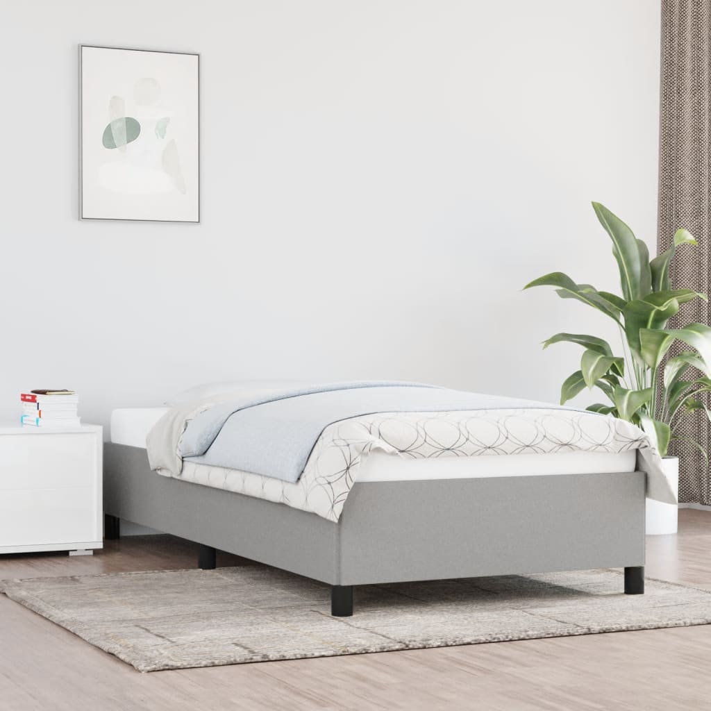 Giroletto senza Materasso Grigio Chiaro 90x190 cm Tessuto