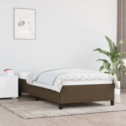 Giroletto senza Materasso Marrone Scuro 90x190 cm Tessuto