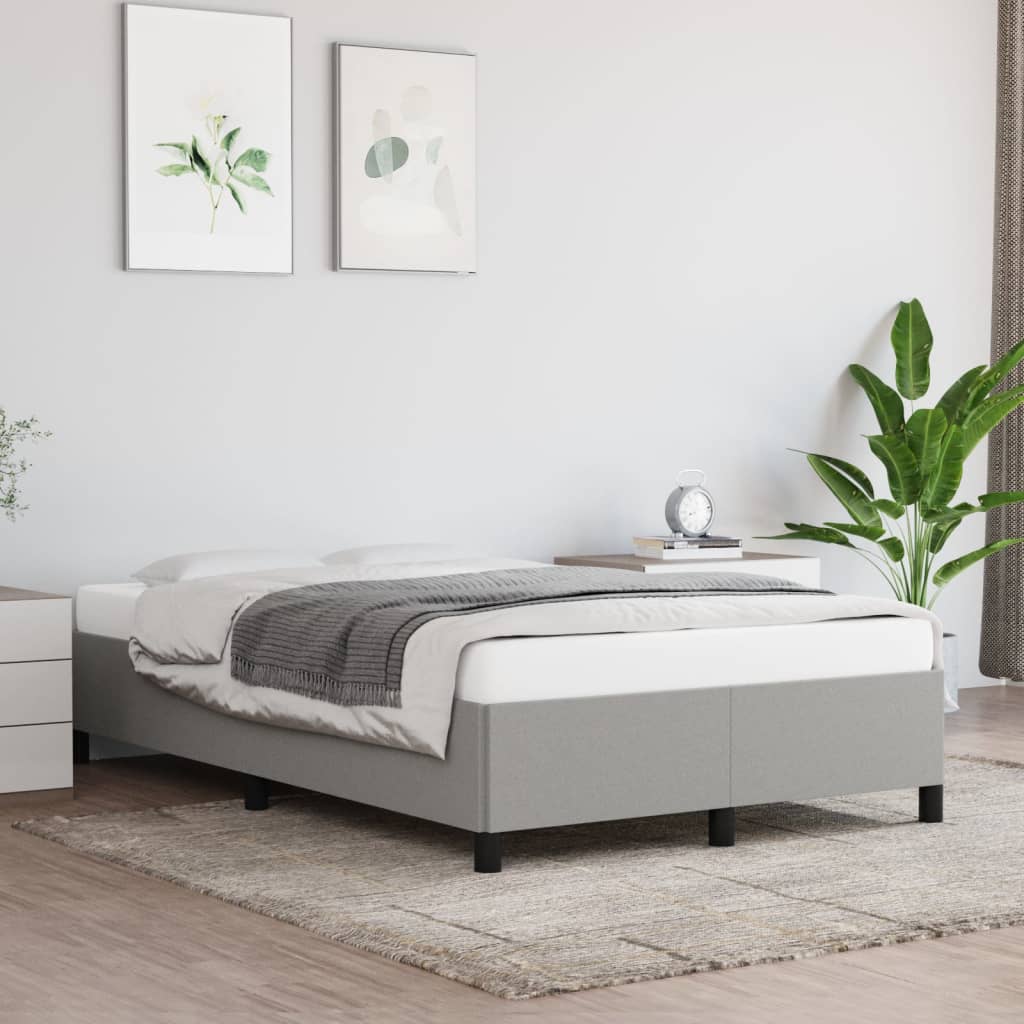 Giroletto senza Materasso Grigio Chiaro 120x200 cm Tessuto