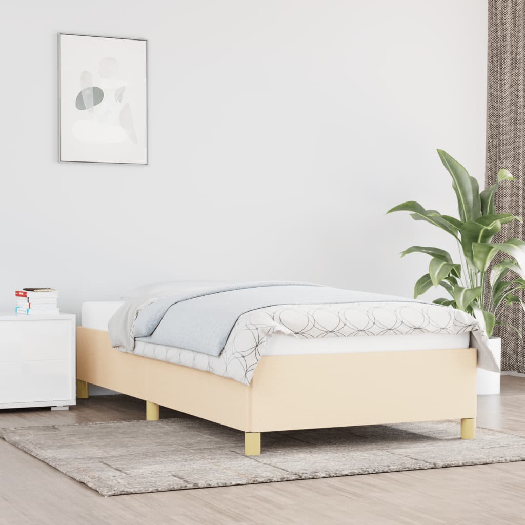 Giroletto senza Materasso Crema 80x200 cm in Tessuto