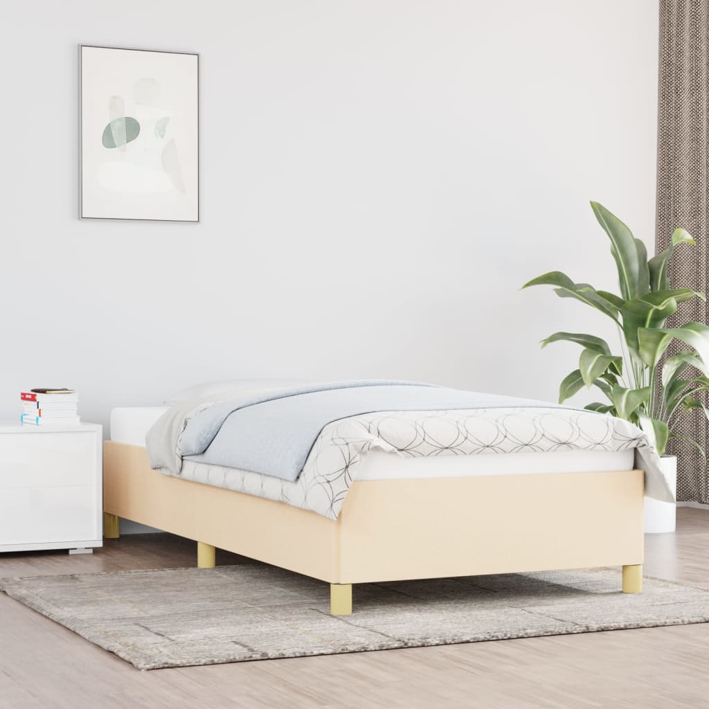Giroletto senza Materasso Crema 90x200 cm in Tessuto