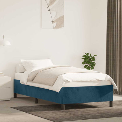 Giroletto senza Materasso Blu Scuro 80x200 cm in Velluto