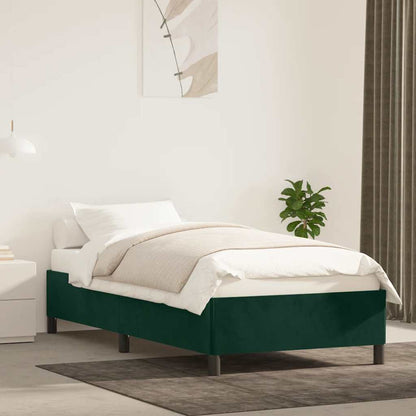 Giroletto senza Materasso Verde Scuro 90x200 cm in Velluto