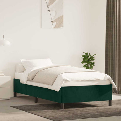 Giroletto senza Materasso Verde Scuro 100x200 cm in Velluto