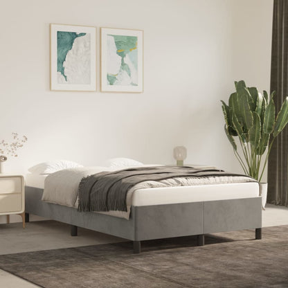 Giroletto senza Materasso Grigio Chiaro 120x200 cm Velluto