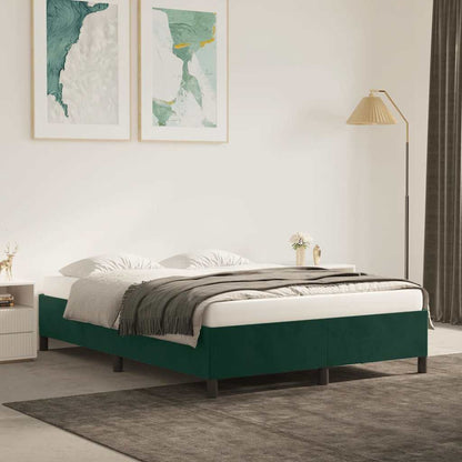 Giroletto senza Materasso Verde Scuro 140x200 cm in Velluto