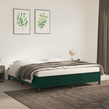 Giroletto senza Materasso Verde Scuro 180x200 cm in Velluto